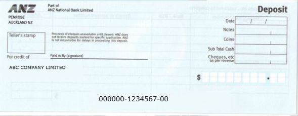 How To Read A Deposit Slip Nz